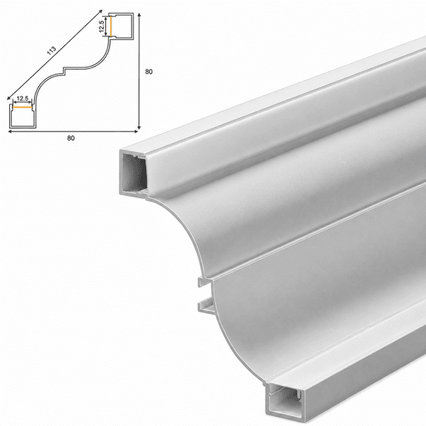 Phào Nhôm Led Cổ Trần CS8080