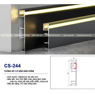 Led phào nhôm chân tường CS-244