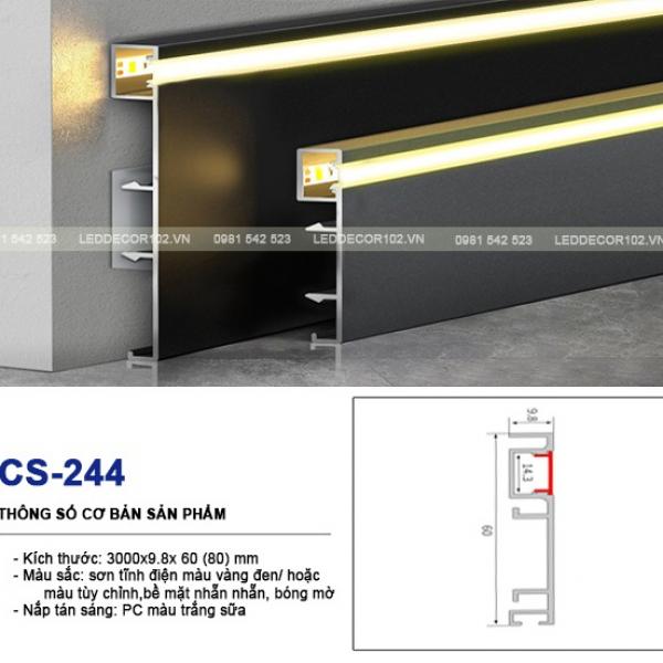 Led phào nhôm chân tường CS-244