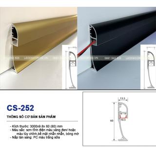 Led phào nhôm chân tường CS-252