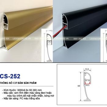 Led phào nhôm chân tường CS-252