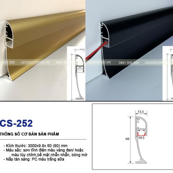 Led phào nhôm chân tường CS-252