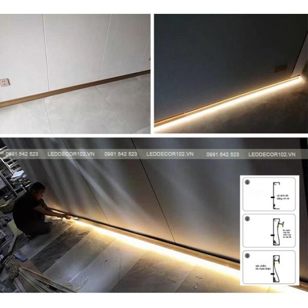 Led phào nhôm chân tường CS-8016