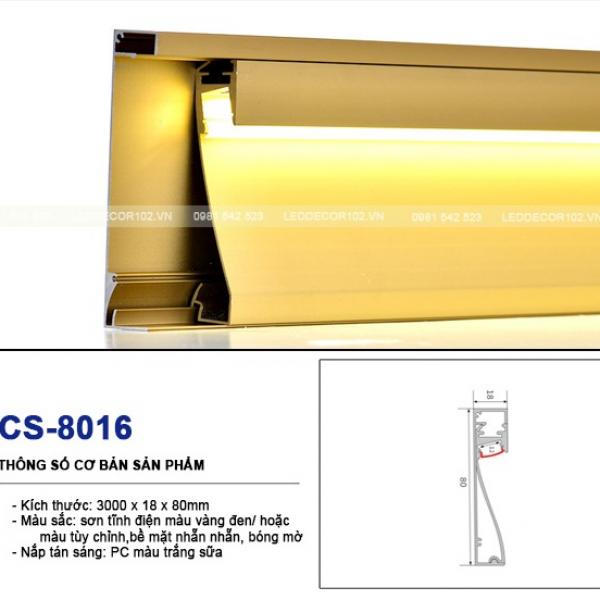 Led phào nhôm chân tường CS-8016