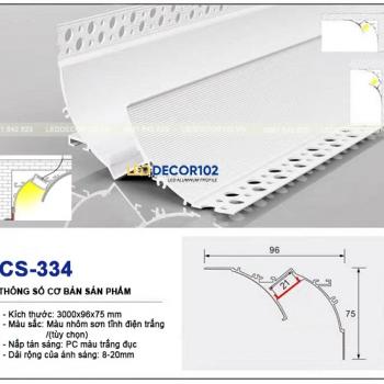 Led phào nhôm cổ trần CS-334