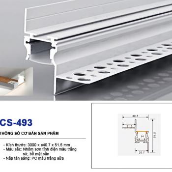 Led phào nhôm cổ trần CS-493