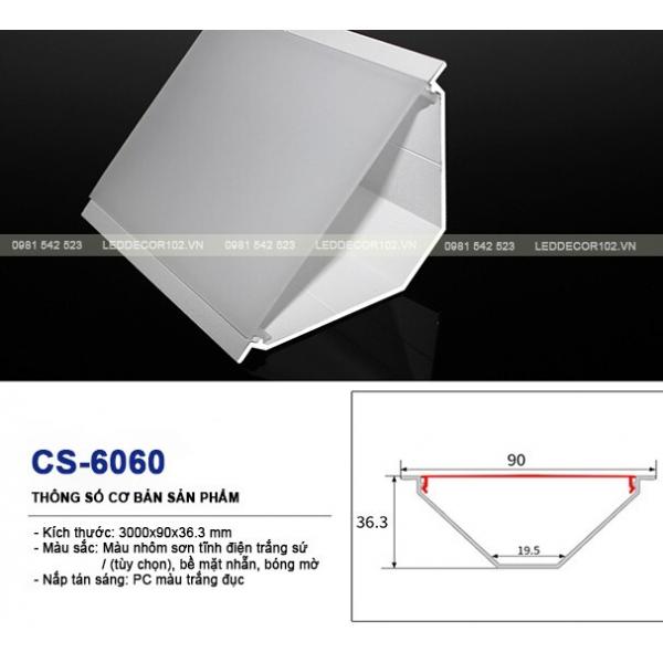 Led phào nhôm cổ trần CS-6060