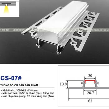 Led ray nhôm trần thạch cao CS-07