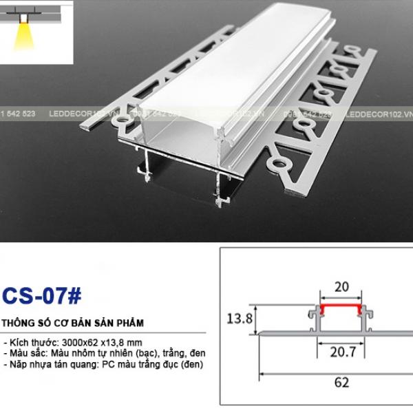 Led ray nhôm trần thạch cao CS-07