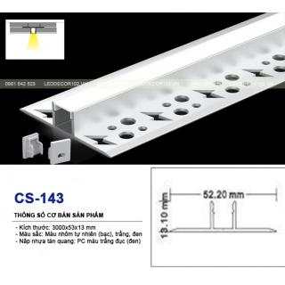 Led ray nhôm trần thạch cao CS-143