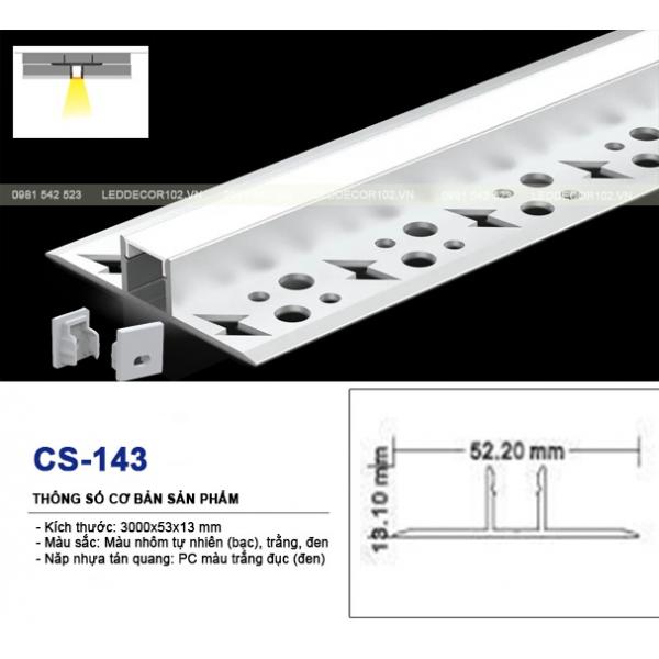 Led ray nhôm trần thạch cao CS-143