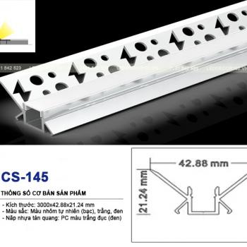 Led ray nhôm góc âm CS-145