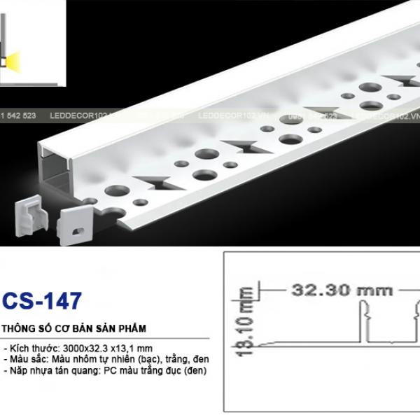 Led ray nhôm trần thạch cao CS-147