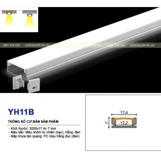 Led ray nhôm nội thất âm YH11B