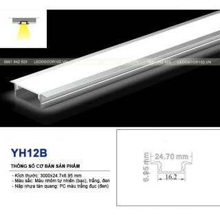 Led ray nhôm nội thất âm YH12B