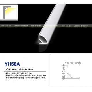 Led ray nhôm nội thất âm YH58A