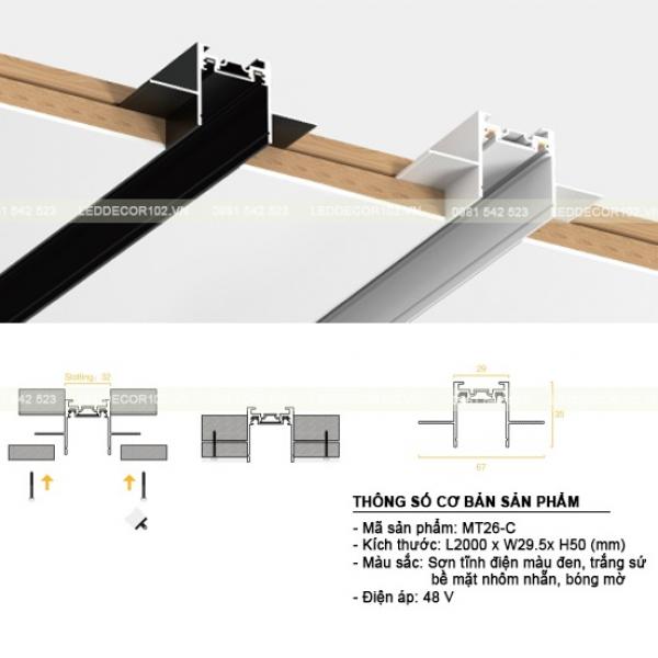 Ray nhôm nam châm MT26-D thế hệ mới