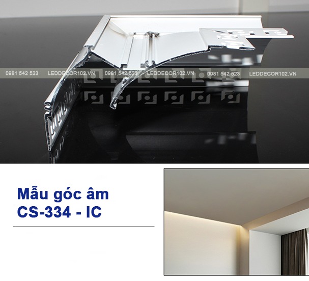 Led Phào Nhôm Cổ Trần CS-334 - LED Decor 102